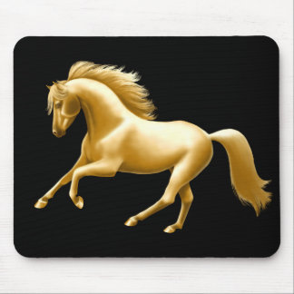Galloping Golden Horse Mousepad