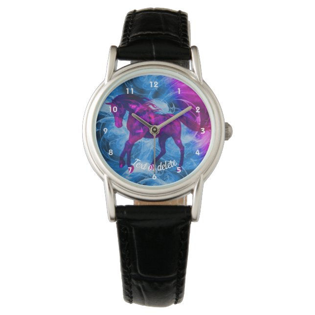 Galloping Horse Animal Art Personalised Watch (Front)
