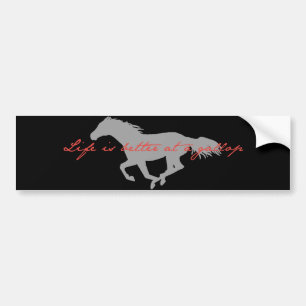 Galloping Horse Bumper Sticker