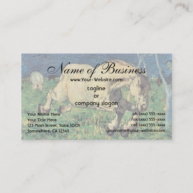 Galloping Horse by Giovanni Segantini Business Card (Front)