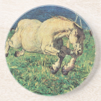 Galloping Horse by Giovanni Segantini, Vintage Art Coaster