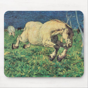 Galloping Horse by Giovanni Segantini, Vintage Art Mouse Mat