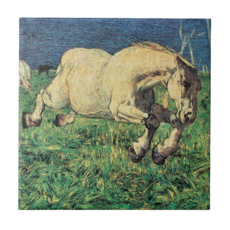 Galloping Horse by Giovanni Segantini, Vintage Art Tile