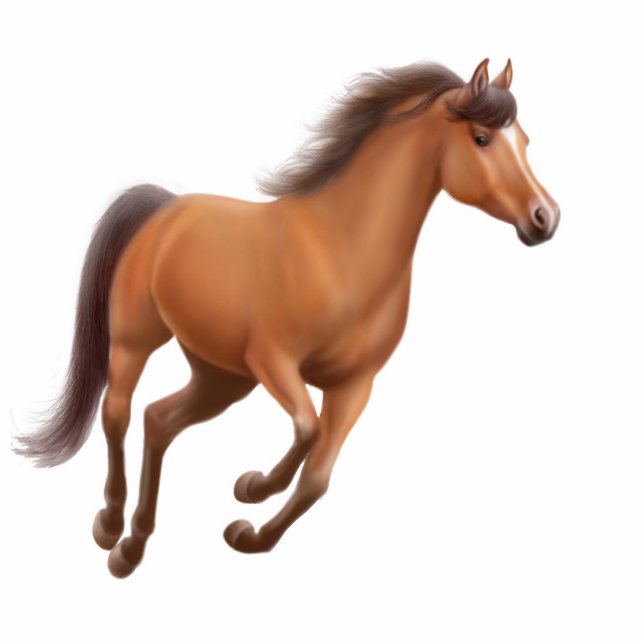 Galloping Horse Holiday Ornament Standing Photo Sculpture (Front)