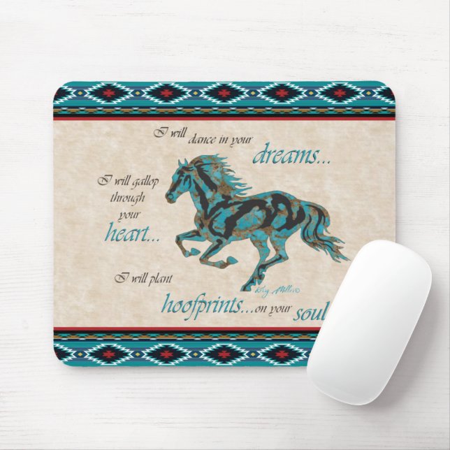 Galloping Horse Mouse Pad (With Mouse)