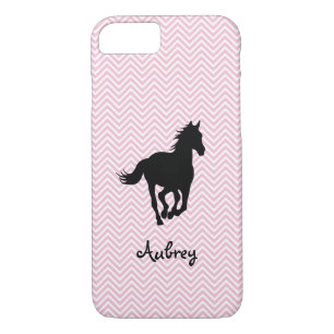 Galloping Horse on Zigzag Personalised iPhone 8/7 Case