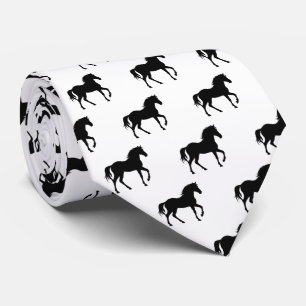 Galloping Horse Silhouette Farm   Tie