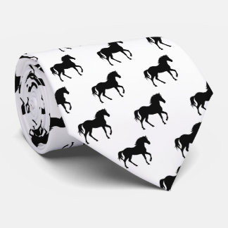 Galloping Horse Silhouette Farm Tie