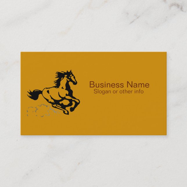 Galloping Horse Wild and Free Business Card (Front)