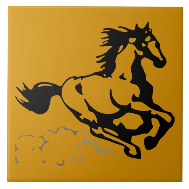 Galloping Horse Wild and Free Tile (Front)