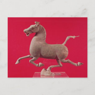 Galloping horse with one Hoof Resting on a Postcard