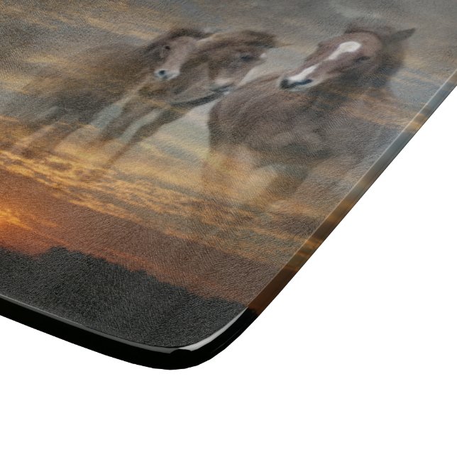 Galloping Horses Cutting Board (Corner)