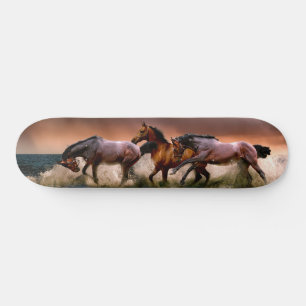 Galloping Horses in Surf Skateboard