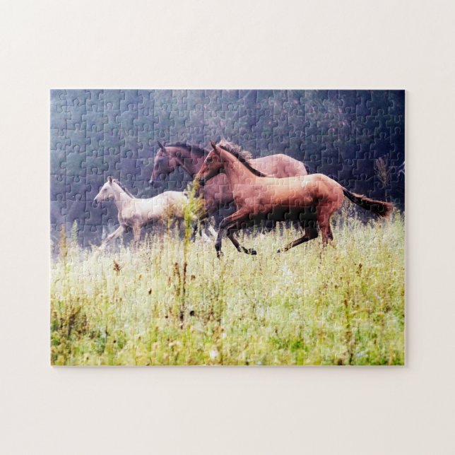 Galloping Horses Photography Jigsaw Puzzle (Horizontal)