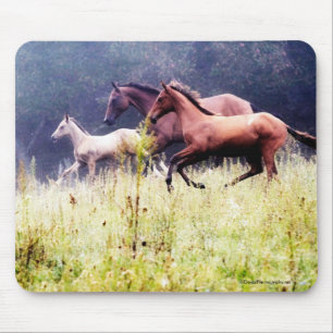 Galloping Horses Photography Mouse Mat
