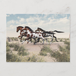 Galloping Horses Postcard