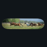 Galloping Horses Skateboard<br><div class="desc">A herd of majestic American Quarter Horses and American Paint Horses gallops across a field in Montana</div>