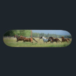 Galloping Horses Skateboard<br><div class="desc">A herd of majestic American Quarter Horses and American Paint Horses gallops across a field in Montana</div>