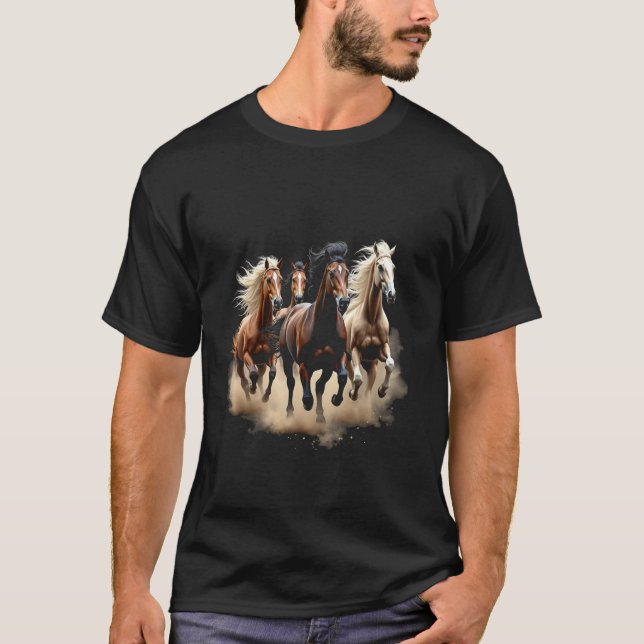 Galloping Horses T-Shirt (Front)