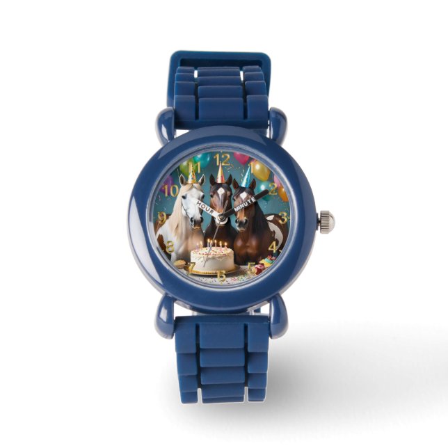 Galloping into Fun: A Horse Birthday Celebration Watch (Front)