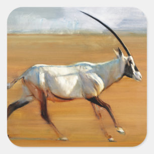 Galloping Oryx 2010 Square Sticker