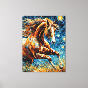 Galloping Sorrel Horse Canvas Print