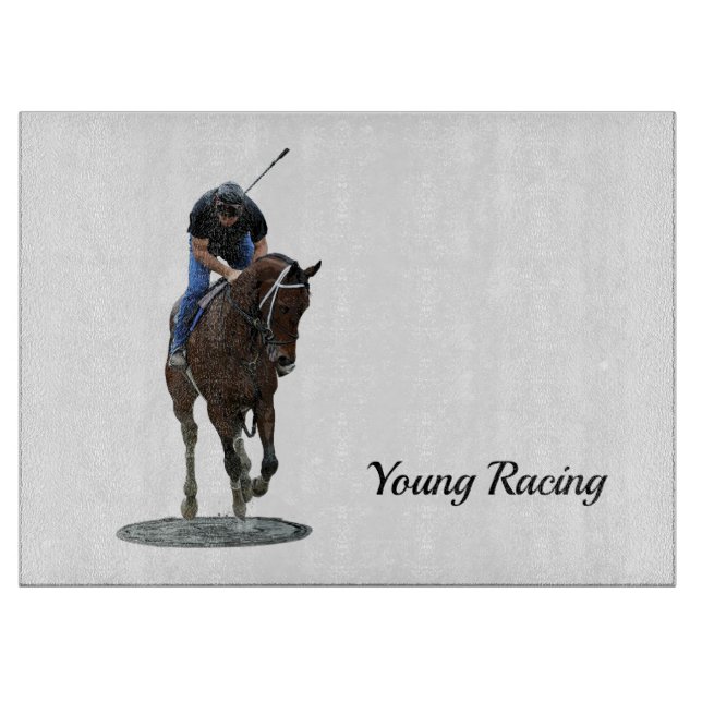 Galloping Thoroughbred Horse Cutting Board (Front)