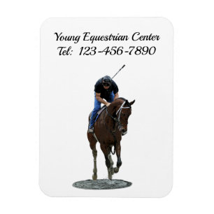 Galloping Thoroughbred Horse Flexible Magnet
