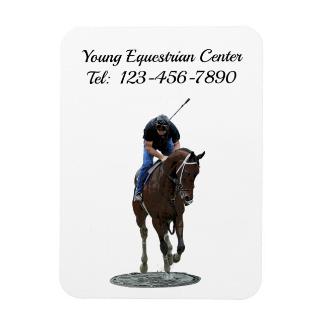 Galloping Thoroughbred Horse Flexible Magnet (Vertical)
