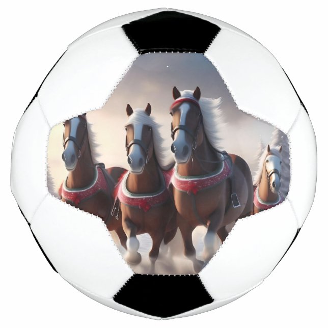 Galloping Through the Snow: Santa’s Magical Horses Football (Front)