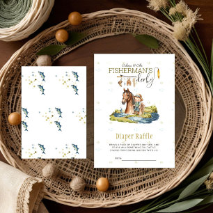 Gallops And Gills Fisherman’s Derby Diaper Raffle Enclosure Card