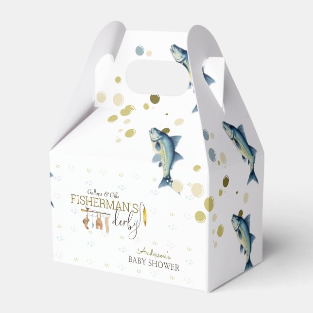 Gallops & Gills Fisherman's Derby Baby Shower  Favour Box (Front Side)