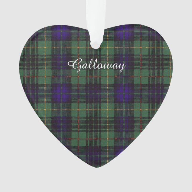Galloway clan Plaid Scottish kilt tartan Ornament (Front)