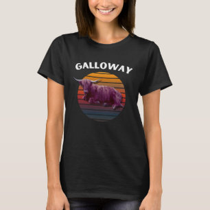Galloway Cow Retro for Men Women Kids T-Shirt
