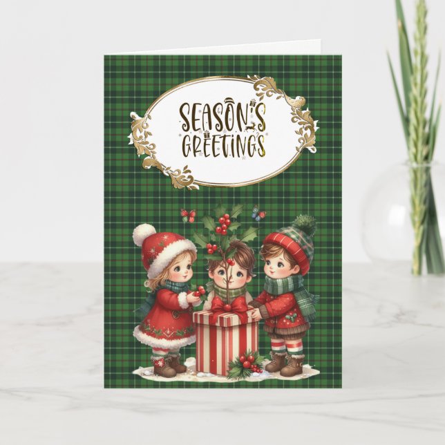 Galloway Hunting Original Scottish Tartan Holiday Card (Front)