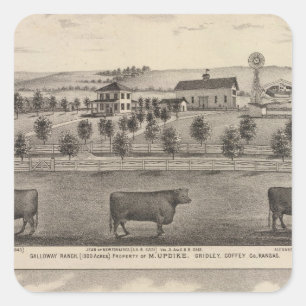 Galloway Ranch, Kansas Square Sticker