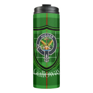 Galloway Scottish Clan Tartan & Crest Thermal Tumbler
