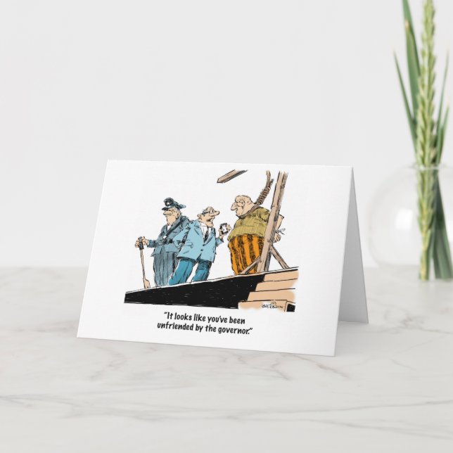 Gallows humour, thanks for being my friend thank you card (Front)