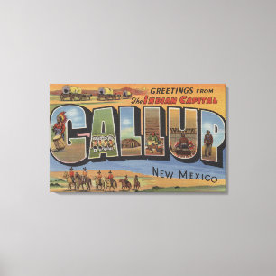 Gallup, New Mexico - Large Letter Scenes 2 Canvas Print