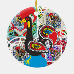 Galo de Barcelos Portugal Ceramic Tree Decoration