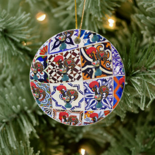 Galo de Barcelos Portugal  Ceramic Tree Decoration