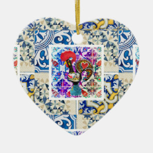 Galo de Barcelos, Portugal Ceramic Tree Decoration