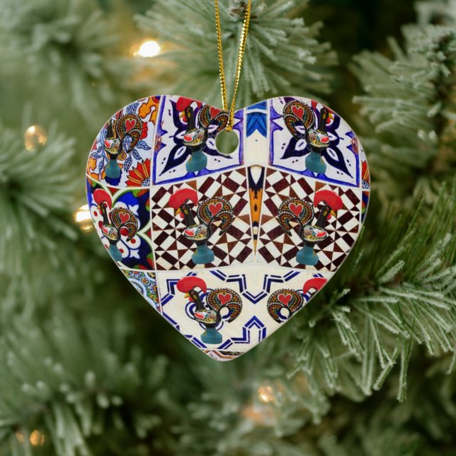 Galo de Barcelos Portugal  Ceramic Tree Decoration (Tree)