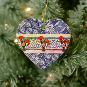 Galo de Barcelos, Portugal Ceramic Tree Decoration
