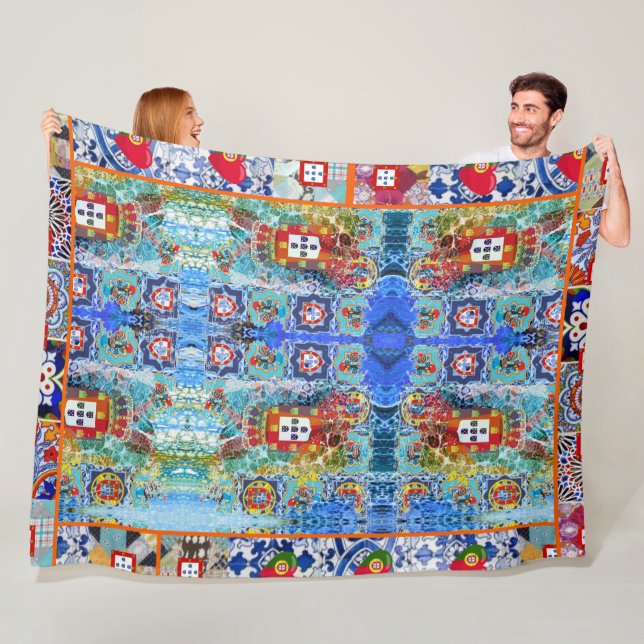 Galo de Barcelos, Portugal Fleece Blanket (In Situ)