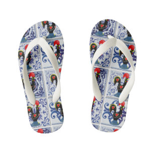Galo de Barcelos, Portugal Kid's Flip Flops