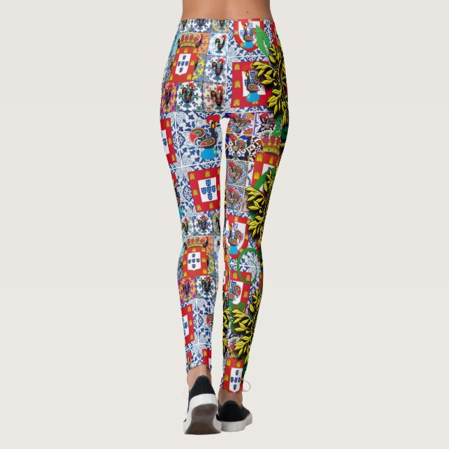 Galo de Barcelos, Portugal Leggings (Back)