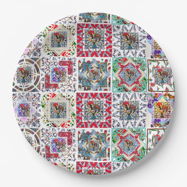 Galo de Barcelos, Portugal Paper Plate (Front)