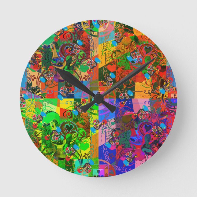Galo de Barcelos, Portugal Round Clock (Front)
