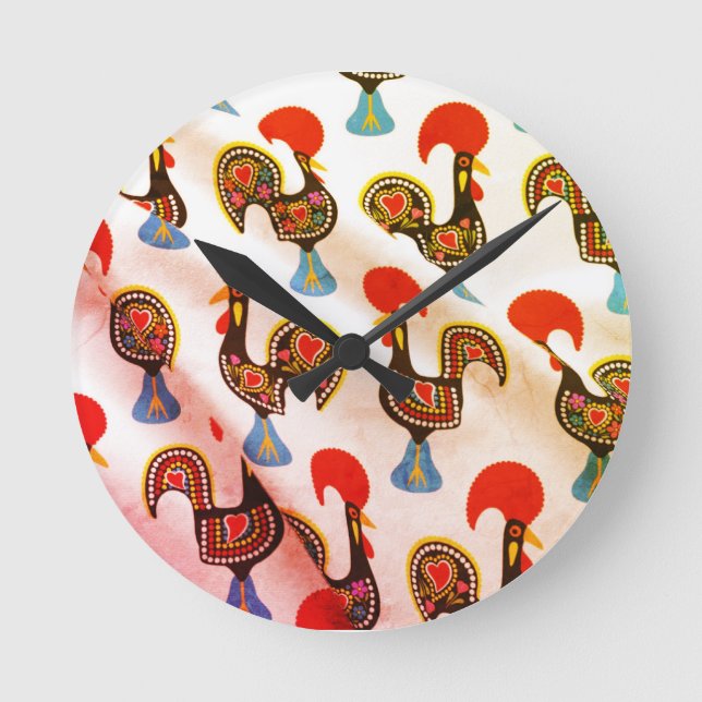 Galo de Barcelos, Portugal Round Clock (Front)